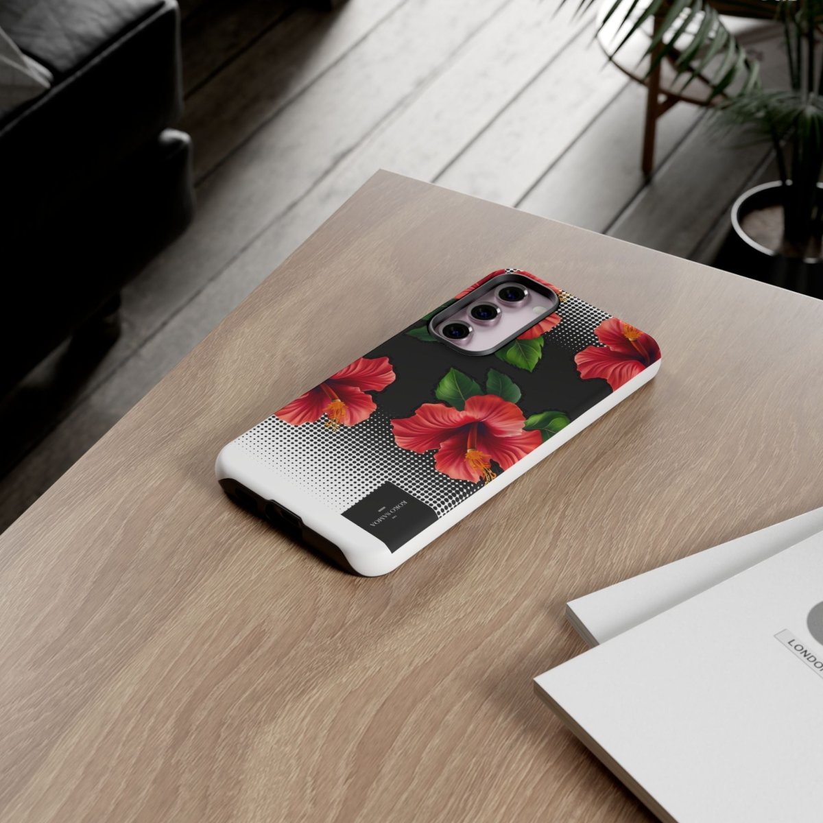 Samsung Galaxy S25 Tough Phone Case by Printify, glossy Aute design, provides durable protection for Samsung smartphones.