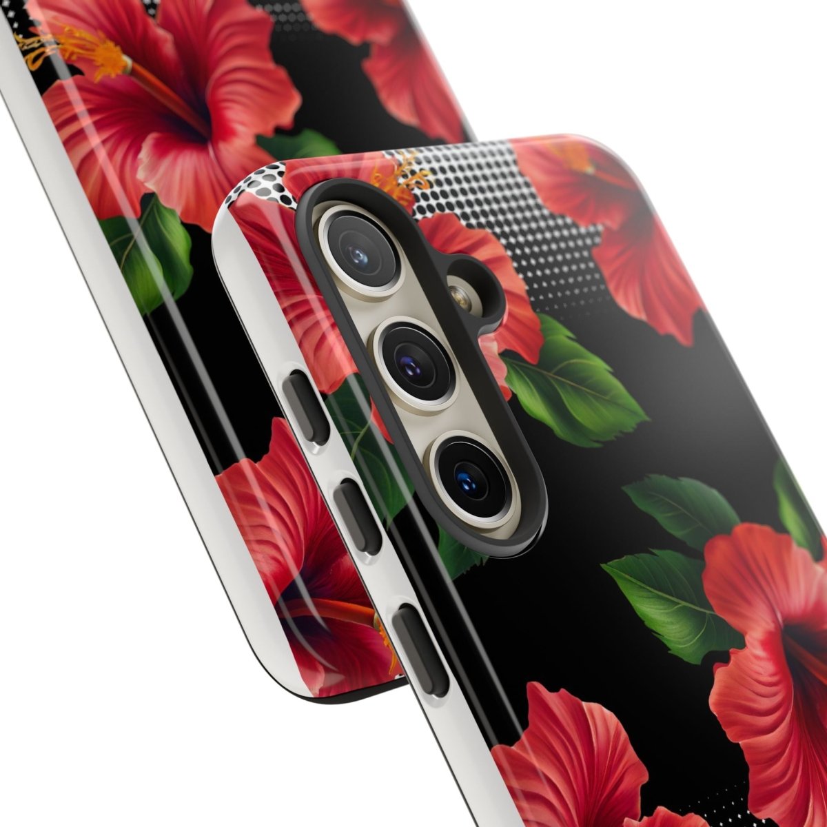 Samsung Galaxy S25 tough phone case with glossy finish, designed for durability and protection.