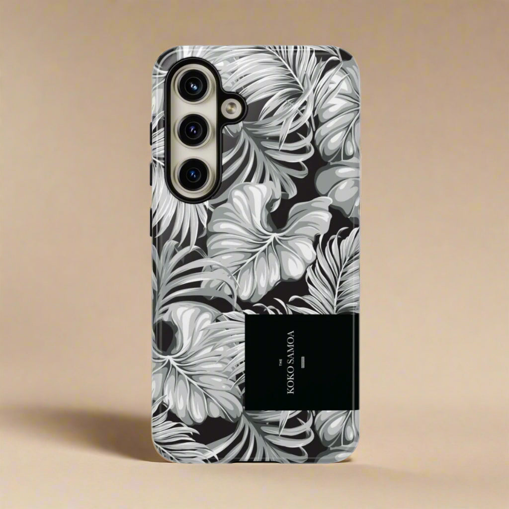 Samsung Galaxy S25 tough phone case by WOYC in Falealili Shades with glossy finish, designed for durability and style.