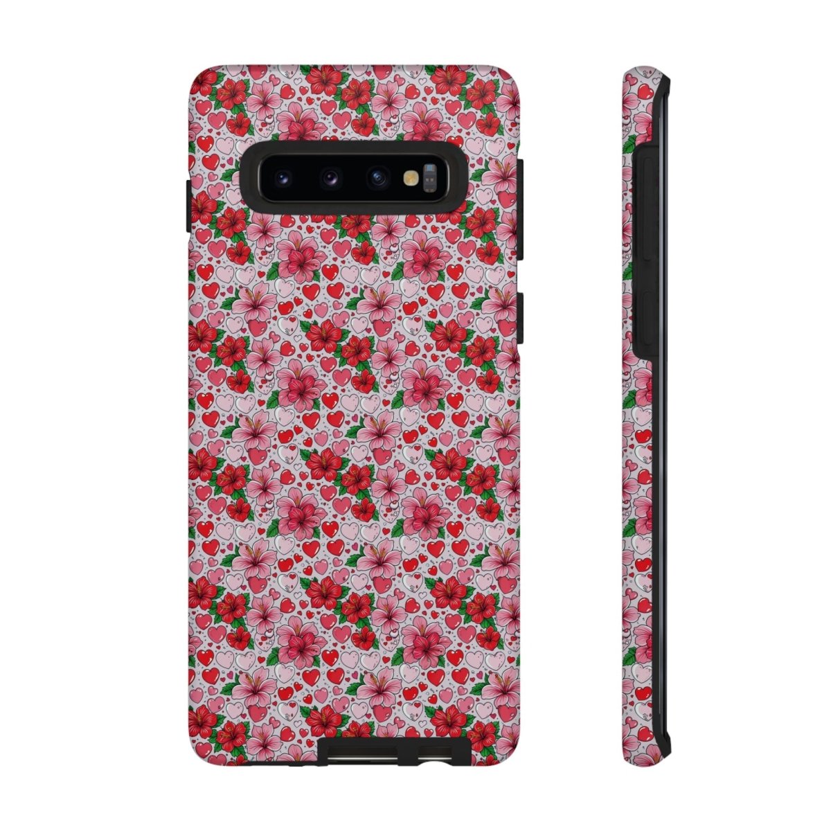 Samsung Galaxy S25 tough phone case with glossy finish featuring Love & Aute design, for AU, NZ, and USA.