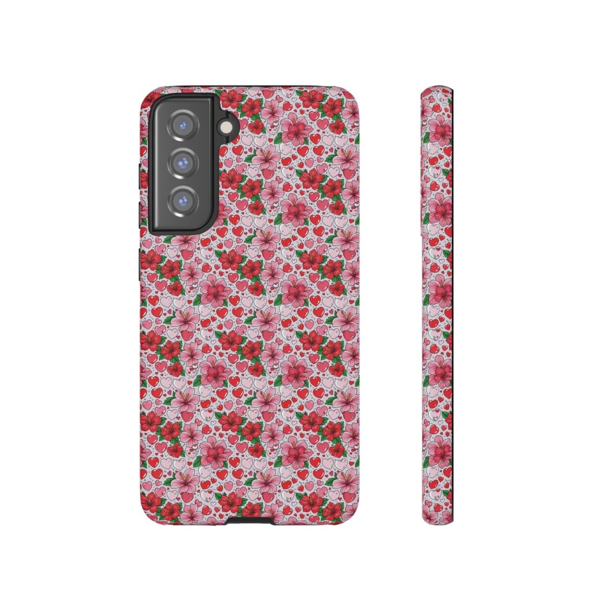Samsung Galaxy S25 tough phone case by Printify with Love & Aute design, glossy protective cover for durable smartphone protection.