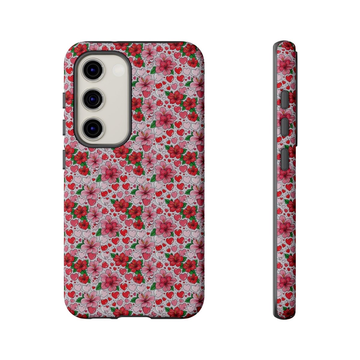 Samsung Galaxy S25 tough phone case by Printify featuring Love & Aute design, glossy finish, durable protective cover.