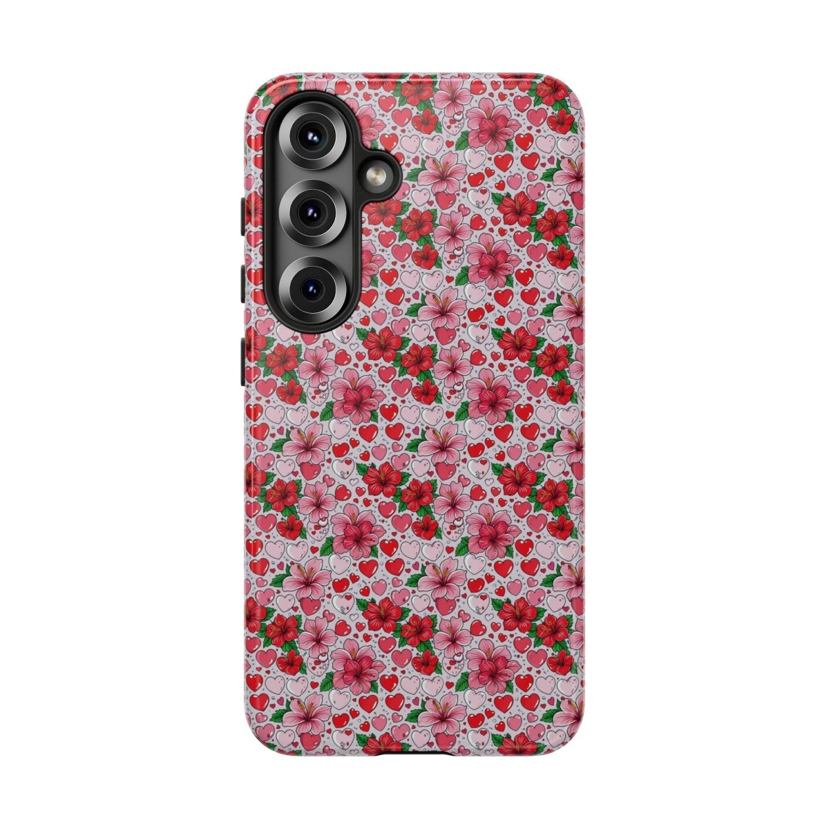 Samsung Galaxy S25 tough phone case by Printify featuring Love & Aute design, glossy finish, durable protection for mobile phones.