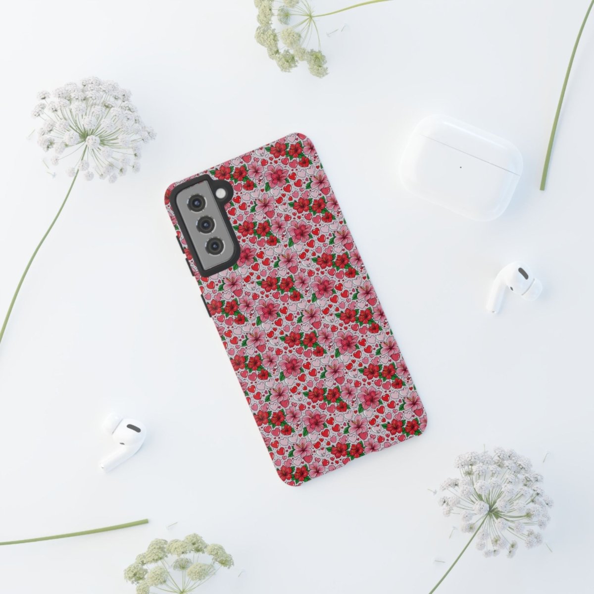 Samsung Galaxy S25 tough phone case with Love & Aute design, glossy finish, made by Printify for AU, NZ, and USA markets.
