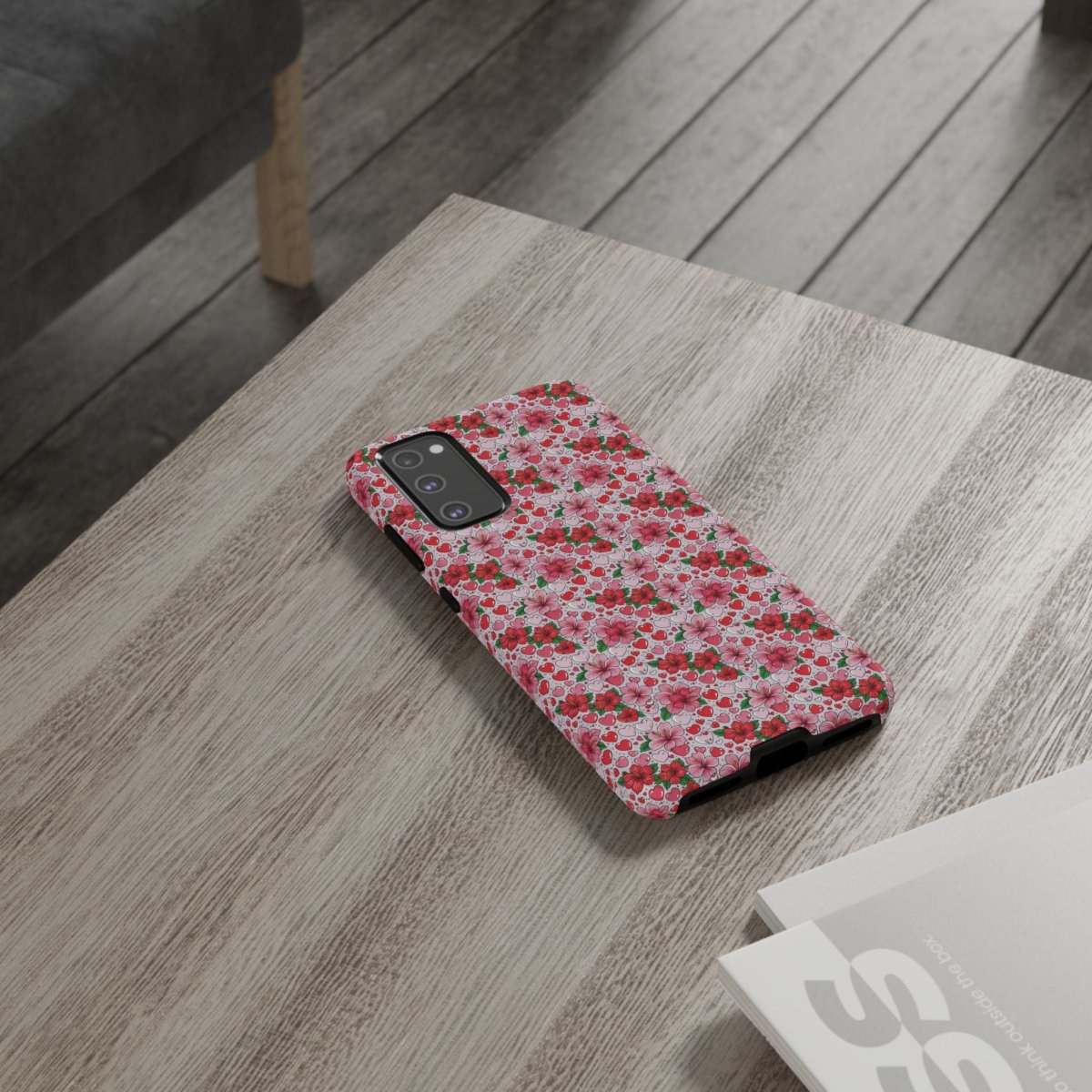 Samsung Galaxy S25 tough phone case by Printify with Love & Aute design, glossy finish, protective and stylish for AU, NZ, and USA.