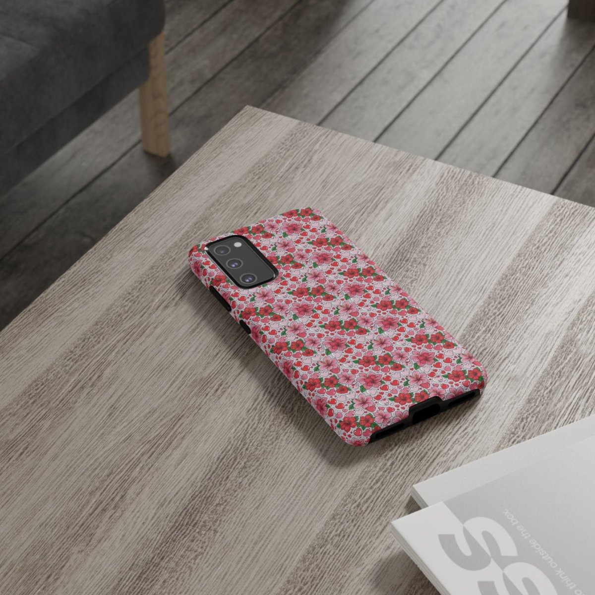Samsung Galaxy S25 tough phone case by Printify featuring Love & Aute design, glossy finish, durable protective cover.