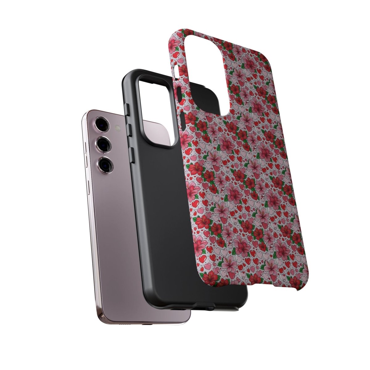 Samsung Galaxy S25 tough phone case by Printify featuring Love & Aute design, glossy finish, designed for AU, NZ, and USA markets.
