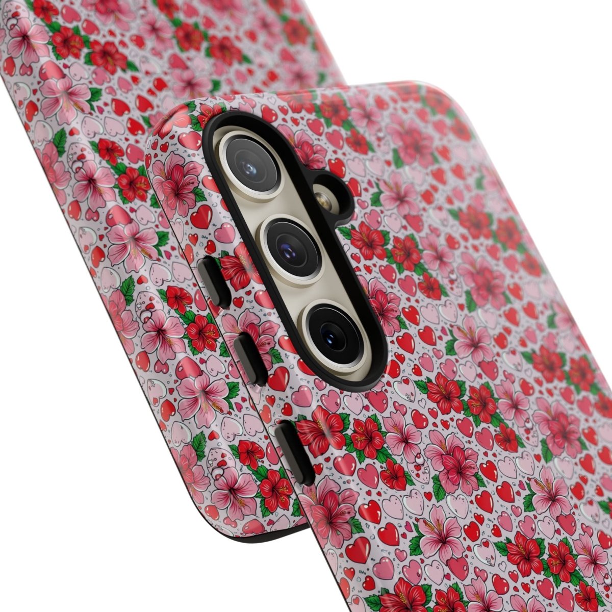 Samsung Galaxy S25 tough phone case by Printify featuring Love & Aute design, glossy finish, durable protective cover.