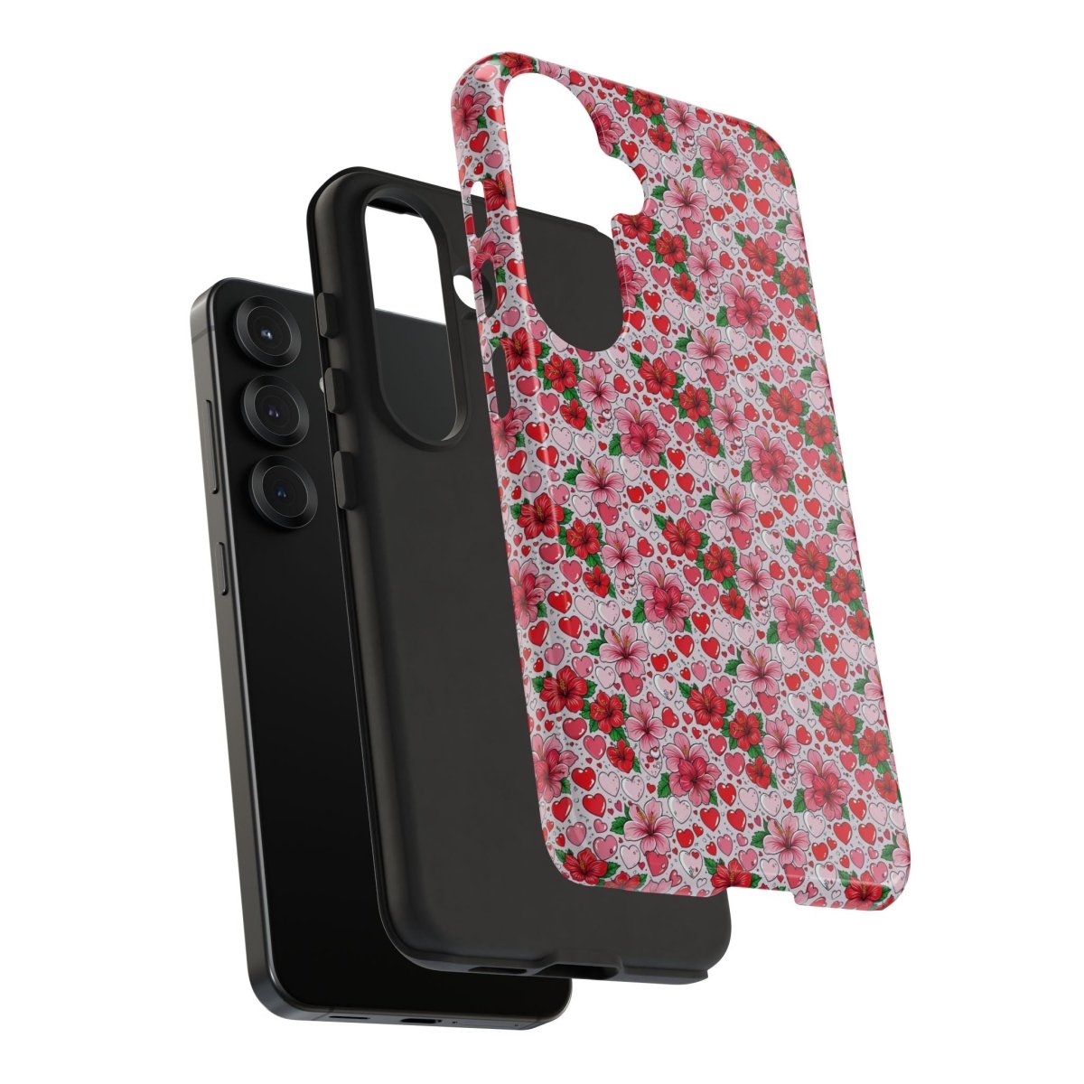 Samsung Galaxy S25 tough phone case by Printify featuring Love & Aute design, glossy finish, protects and personalized for AU/NZ/USA.