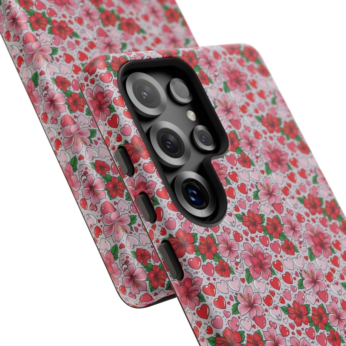 Samsung Galaxy S25 tough phone case by Printify featuring Love & Aute design, glossy finish, durable protective cover.