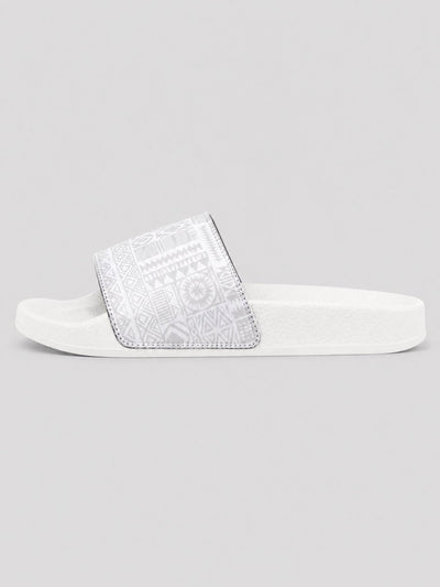 Youth Slide Sandals - White Sunday
